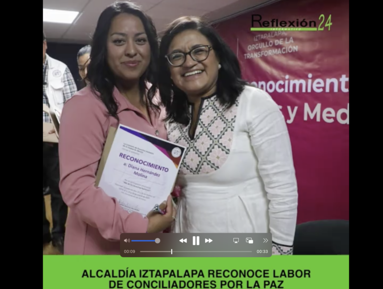 Alcaldía Iztapalapa reconoce labor de Conciliadores por La Paz